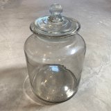 画像: 【30cm】昭和 ガラス瓶 蓋付き空瓶■ビンテージ アンティーク 雑貨 骨董 レトロ インテリア 駄菓子 キャンディ 気泡ガラス ボトル