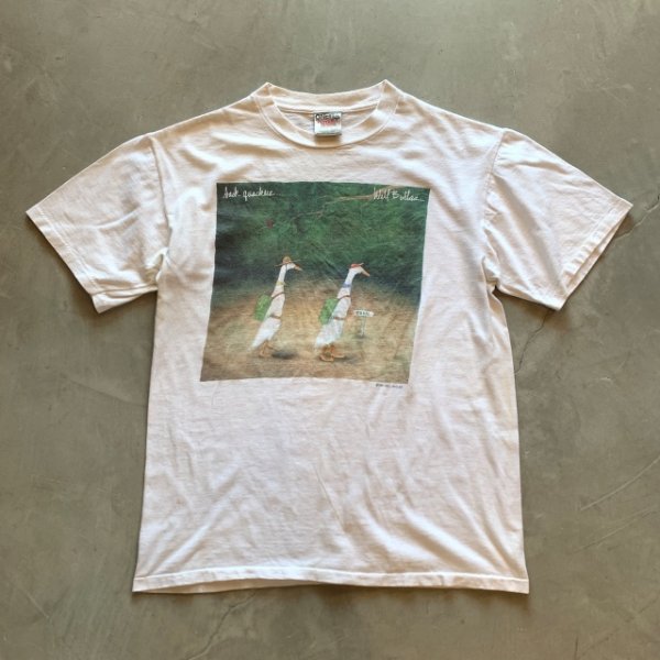画像1: 【M】90s ONEITA「WILL BULLAS」アート プリントTシャツ 白■ビンテージ オールド アメリカ古着 オニータ シングルステッチ アヒル (1)