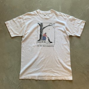 画像: 【L】90s USA製 NEAT GRANDMOTHER プリントTシャツ 白■ビンテージ オールド アメリカ古着 フルーツオブザルーム アート おばあちゃん