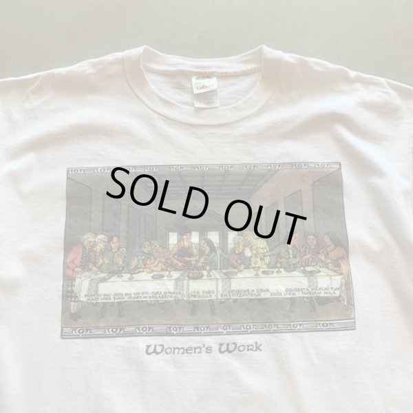 画像2: 【XL】Women's Work「最後の晩餐」モチーフ プリントTシャツ 白■ビンテージ アメリカ古着 フルーツオブザルーム コットン アート (2)