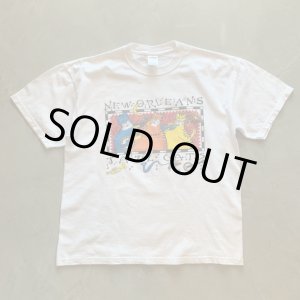 画像: 【L】JAZZ CATS プリントTシャツ 白■ビンテージ アメリカ古着 2000s JERZEES コットン ニューオーリンズ ジャズ キャット ネコ 猫