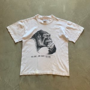 画像: 【XS or Ladies】90s USA製 Human-i-Tees ゴリラ プリントTシャツ 白■ビンテージ オールド アメリカ古着 Anvil アンビル コットン