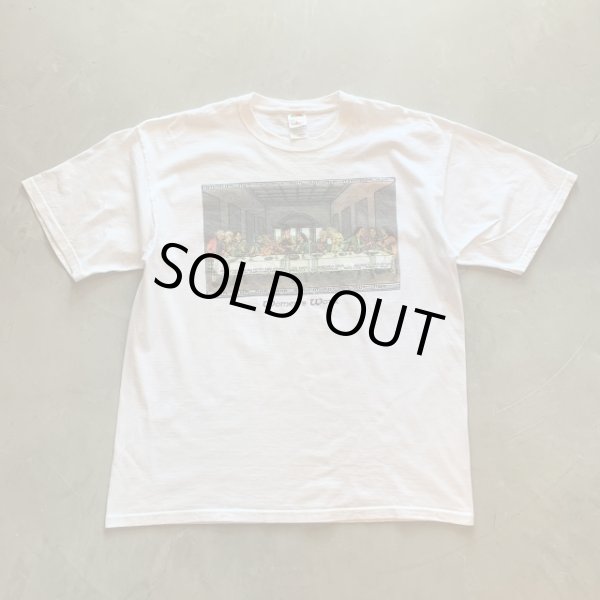 画像1: 【XL】Women's Work「最後の晩餐」モチーフ プリントTシャツ 白■ビンテージ アメリカ古着 フルーツオブザルーム コットン アート (1)