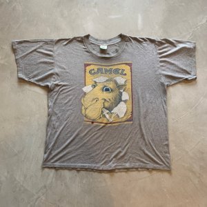 画像: 【XL】80s USA製 CAMEL キャメル プリントTシャツ グレー■ビンテージ オールド アメリカ古着 Cal Cru シングルステッチ タバコ 煙草