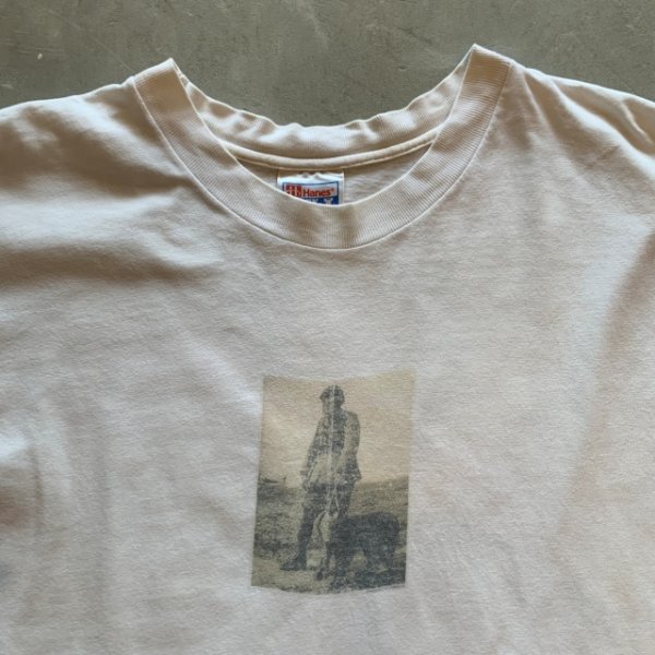 画像2: 【XL】Hanes フォトプリントTシャツ 白■ビンテージ オールド アメリカ古着 90s ヘインズ オールコットン 動物 ミリタリー (2)