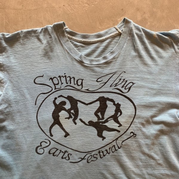 画像2: 【M】70s Spring Fling Arts Festival プリントTシャツ 水色■ビンテージ オールド アメリカ古着 シングルステッチ オールコットン アート (2)