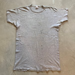 画像: 【L/XL(48)】60s USA製 CHAMPION 無地Tシャツ 杢グレー■ビンテージ オールド アメリカ古着 大文字ランタグ チャンピオン ビッグサイズ