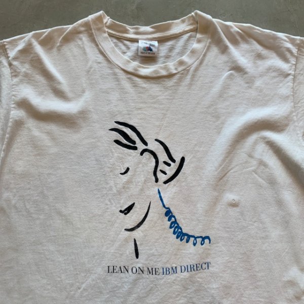 画像2: 【XL】カナダ製 90s IBM プリントTシャツ 白■ビンテージ オールド アメリカ古着 フルーツオブザルーム シングルステッチ IT企業 (2)