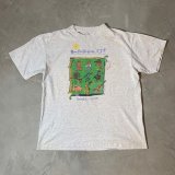 画像: 【L】90s Run for the arts プリントTシャツ ライトグレー■ビンテージ オールド アメリカ古着 アート コットン