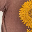 画像4: 【L/XL】80s USA製 JERZEES ヒマワリ プリントTシャツ ブラウン 茶色■ビンテージ オールド アメリカ古着 ラッセル 花柄 アート (4)