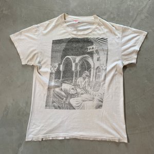 画像: 【L】80s USA製 マウリッツ・エッシャー プリントTシャツ 白■ビンテージ オールド アメリカ古着 Hanes コットン 騙し絵 アート