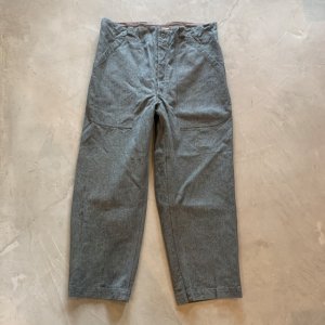 画像: 【W40】スイス軍 グリーンデニム ワーク オーバーパンツ■ビンテージ オールド ヨーロッパ古着 ユーロミリタリー ベイカーパンツ No.5
