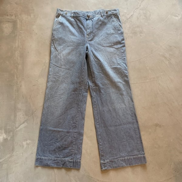 画像1: 【W40】Ralph Lauren パンツ ストライプ■ビンテージ オールド アメリカ古着 デニム ラルフローレン ビッグサイズ ヒッコリー (1)