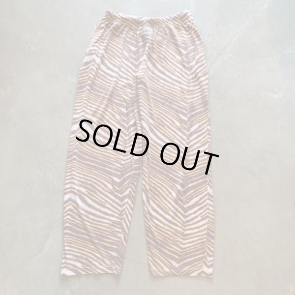 画像1: 【Free W30〜W40】ZUBAZ ウエストゴム イージーパンツ タイガーストライプ 総柄■ビンテージ オールド アメリカ古着 90s ズバズ No.2 (1)