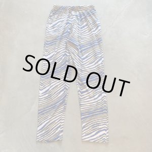画像: 【Free W28〜W38】ZUBAZ ウエストゴム イージーパンツ タイガーストライプ 総柄 白青黄■ビンテージ アメリカ古着 90s ズバズ No.7