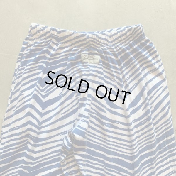 画像2: 【Free W26〜W36】ZUBAZ ウエストゴム イージーパンツ タイガーストライプ ゼブラ 総柄 白青■ビンテージ アメリカ古着 90s ズバズ No.6 (2)