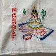 画像2: 【66cm×93cm】「MONDAY」ネイティブアメリカン 刺繍入り フィードサック テーブルナプキン■ビンテージ アンティーク アメリカ雑貨 (2)