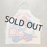 画像: 【79cm×77cm】Ball'n Chain プリズナー キャンバス エプロン 白■ビンテージ アンティーク アメリカ古着 前掛け ワーク 囚人 鉄球 鎖 50s