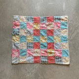 画像: 【46cm×53cm】ハンドメイド パッチワーク 敷物■ビンテージ アンティーク インテリア アメリカ雑貨 ランチョンマット キルト 50s