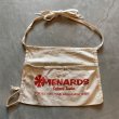画像1: 【26cm×37cm】MENARDS キャンバス エプロン 白赤■ビンテージ アンティーク アメリカ古着 前掛け ワーク ホームセンター 企業 (1)