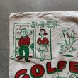 画像2: 【57cm×40cm】「GOLFER'S」コットン タペストリー■ビンテージ アンティーク アメリカ雑貨 ゴルフ インテリア (2)