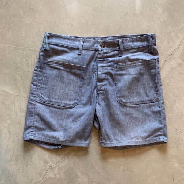 画像1: 【W34】Levi's ビッグE カットオフ ショーツ ショートパンツ ライトブルー■ビンテージ オールド ヨーロッパ古着 60s ユーロリーバイス (1)