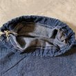 画像8: 【43cm×33cm】UNKNOWN ヴィンテージデニムバッグ 巾着 濃紺■ビンテージ オールド アメリカ古着 ハンドメイド ランドリー (8)