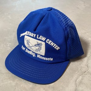 画像: 【Free】USA製 MILITARY LAW CENTER メッシュキャップ 青■ビンテージ オールド アメリカ古着 帽子 80s ミリタリー スナップバック