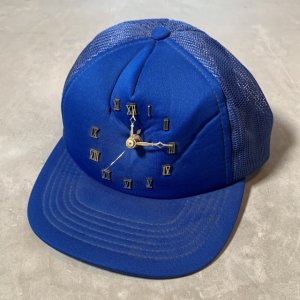 画像: 【Free】D.A.MAHER&Co. 時計付き メッシュキャップ 青■ビンテージ オールド アメリカ古着 インテリア雑貨 帽子 80s/90s スナップバック