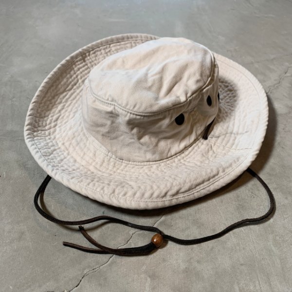 画像1: 【57cm】90s GAP コットン サファリハット アイボリー■ビンテージ オールド アメリカ古着 オールドギャップ 帽子 (1)
