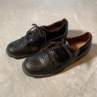 画像2: 【26.0cm】GARANTI メッシュレザーシューズ ブラック 黒■ビンテージ オールド ヨーロッパ古着 ユーロ 革靴 スクエアトゥ (2)