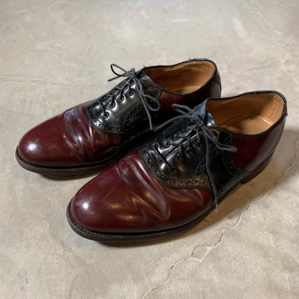 画像2: 【27.5cm】JOHNSTON&MURPHY レザーシューズ ツートーン■ビンテージ オールド アメリカ古着 革靴 コンビ サドルシューズ (2)