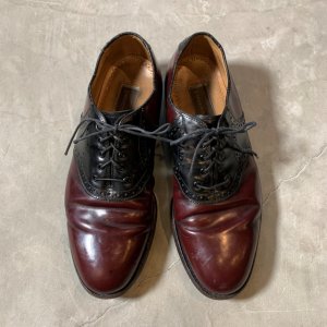 画像: 【27.5cm】JOHNSTON&MURPHY レザーシューズ ツートーン■ビンテージ オールド アメリカ古着 革靴 コンビ サドルシューズ