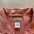 画像3: 【M/L】LL BEAN コットン オープンカラー 半袖シャツ 赤系 総柄 小紋柄■ビンテージ オールド アメリカ古着 開襟 エルエルビーン 2000s (3)