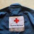 画像3: 【XL】USA製 Wear Guard ワッペン付き 半袖ワークシャツ ネイビー 紺色■ビンテージ オールド アメリカ古着 80s/90s レッドクロス 赤十字 (3)