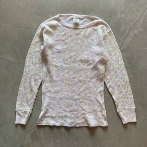 画像: 【Ladies】USA製 Hanes 長袖サーマルシャツ 小花柄■ビンテージ オールド レトロ アメリカ古着 レディース ヘインズ 総柄 ロンT No.1