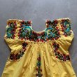 画像2: 【Ladies】コットン 刺繍 メキシカンワンピース チュニック 黄色■ビンテージ レトロ アメリカ古着 レディース フォークロア メキシコ (2)