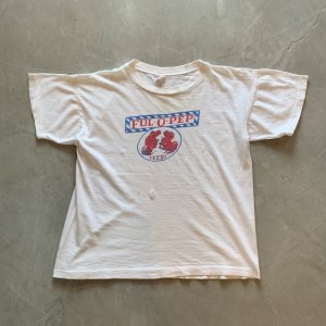 画像: 【S or Ladies】50s-60s Champion ランタグ 染み込みプリントTシャツ 白■ビンテージ オールド アメリカ古着 レディース オールコットン