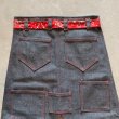 画像2: 【62cm×44cm】ハンドメイド フレアパンツ型 デニムタペストリー■ビンテージ アンティーク アメリカ雑貨 ベルボトム インテリア 70s (2)