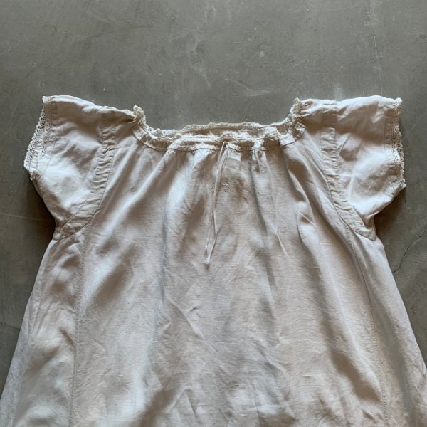 画像2: 【Ladies】フランス 刺繍入り リネンワンピース チュニック アイボリー■ビンテージ アンティーク ヨーロッパ古着 レディース フレンチ 2 (2)