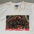 画像2: 【L】90s PORSCHE プリントTシャツ 白■ビンテージ オールド アメリカ古着 車 モーター系 ポルシェ サイケデリック アブストラクトアート (2)