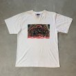 画像1: 【L】90s PORSCHE プリントTシャツ 白■ビンテージ オールド アメリカ古着 車 モーター系 ポルシェ サイケデリック アブストラクトアート (1)