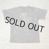 画像: 【L/XL】90s USA製 スターウォーズ ヨーダ プリントTシャツ 黒フェード ブラック■ビンテージ オールド アメリカ古着 コットン 墨黒