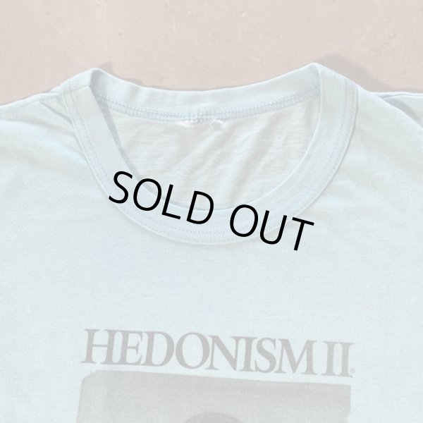 画像2: 【M】80s HEDONISMII モナリザ パロディ プリントTシャツ 水色■ビンテージ オールド アメリカ古着 シングルステッチ エロ ダヴィンチ (2)