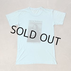 画像: 【M】80s HEDONISMII モナリザ パロディ プリントTシャツ 水色■ビンテージ オールド アメリカ古着 シングルステッチ エロ ダヴィンチ
