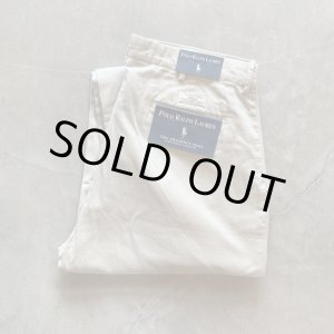 画像: 【W36】デッドストック POLO RALPH LAUREN コットン チノパンツ ベージュ■ビンテージ オールド アメリカ古着 ポロチノ ラルフローレン