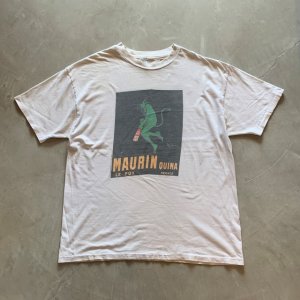 画像: 【XL】90s USA製 MAURIN QUINA グリーンデビル プリントTシャツ 白■ビンテージ アメリカ古着 Hanes ヘインズ コットン シングルステッチ