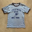 画像1: 【Ladies】80s USA製 Russell ウイングフット リンガーTシャツ 青 杢ブルー■ビンテージ オールド アメリカ古着 ラッセル レディース (1)