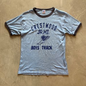 画像: 【Ladies】80s USA製 Russell ウイングフット リンガーTシャツ 青 杢ブルー■ビンテージ オールド アメリカ古着 ラッセル レディース