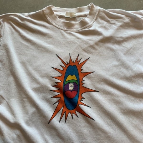 画像2: 【L/XL】90s UNKNOWN ピルスナー ビール プリントTシャツ 白■ビンテージ オールド アメリカ古着 コットン ポップアート (2)